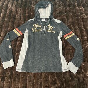 Harley-Davidson Black and Gray top with Star Accents